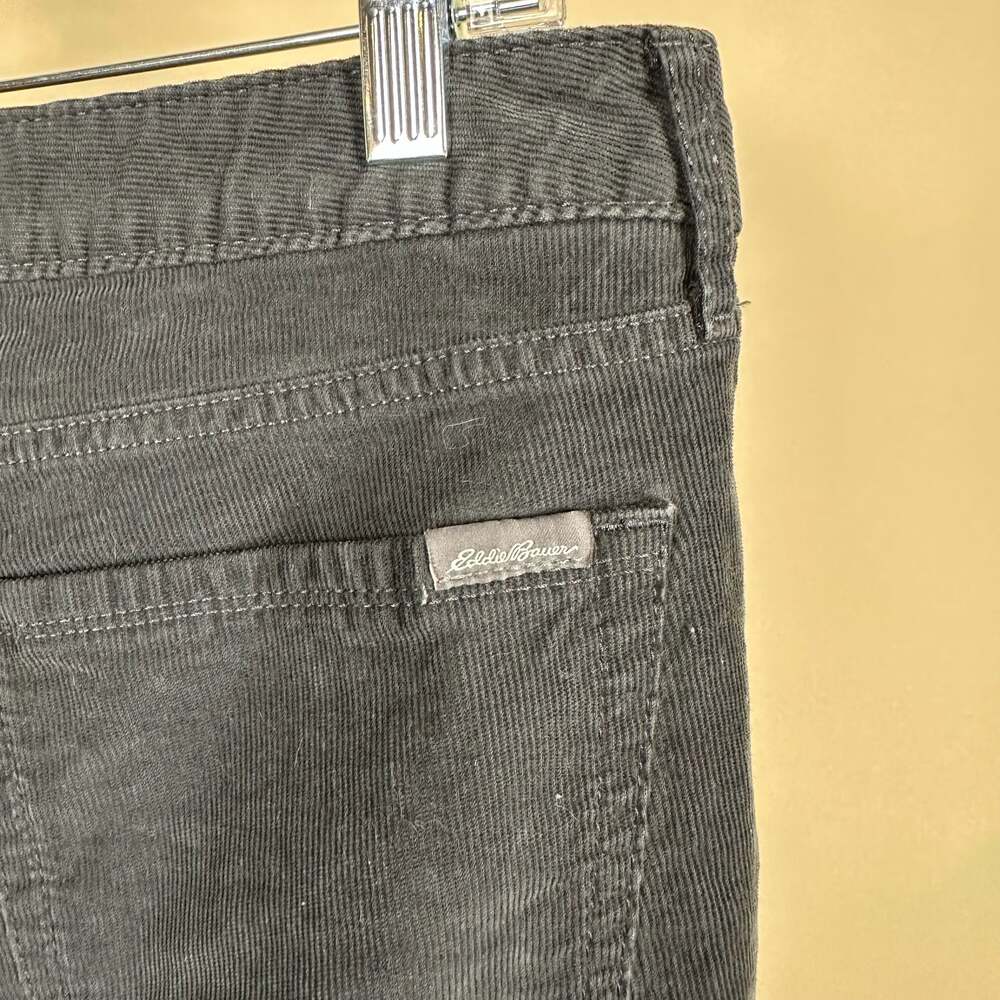 Eddie Bauer Women's Boyfriend Fit Slim Leg Corduroy Pants, Grey - Picture 5 of 9